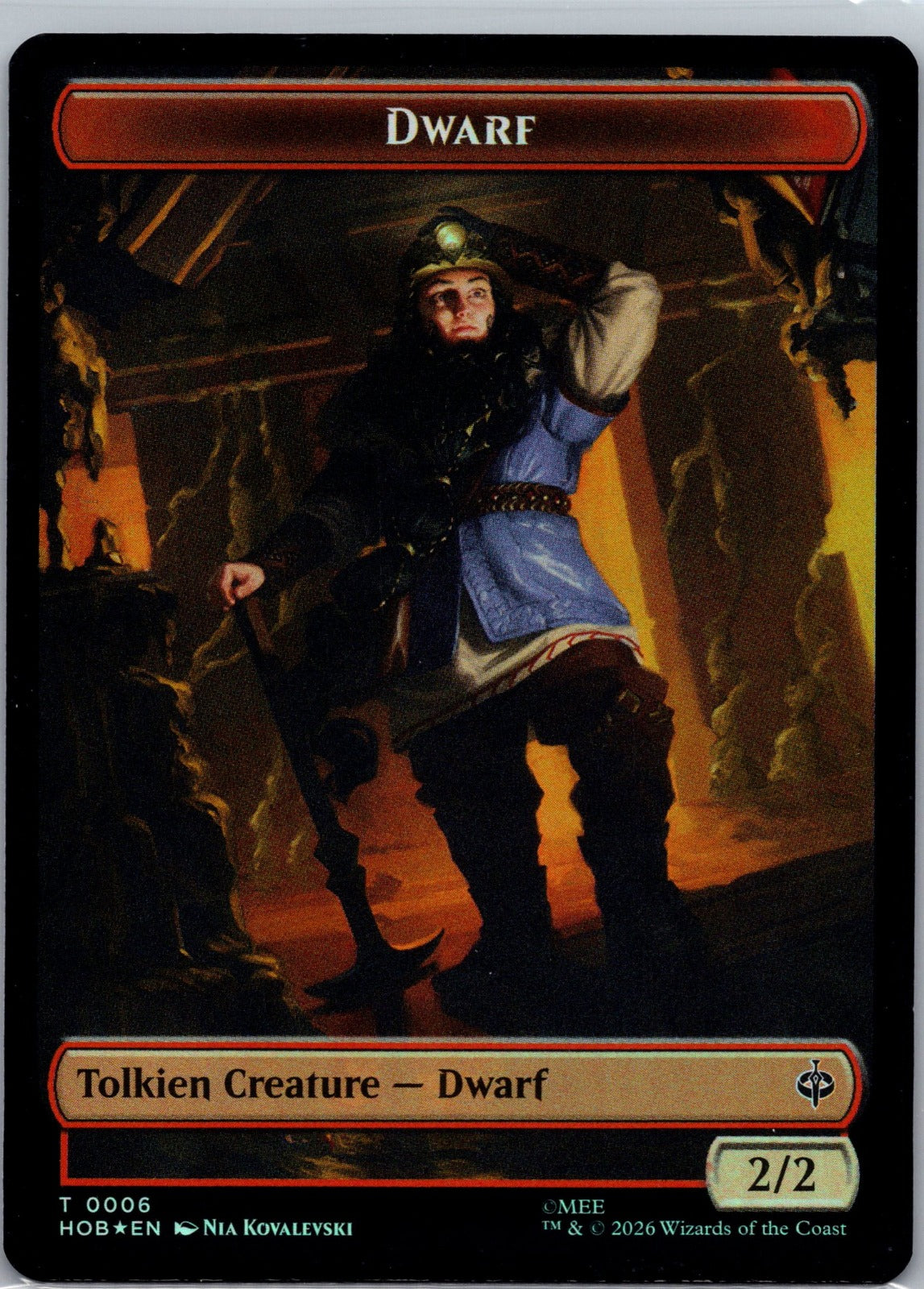 Dwarf // Enduring Story Double-Sided Token T The Hobbit 6 // 14 NM