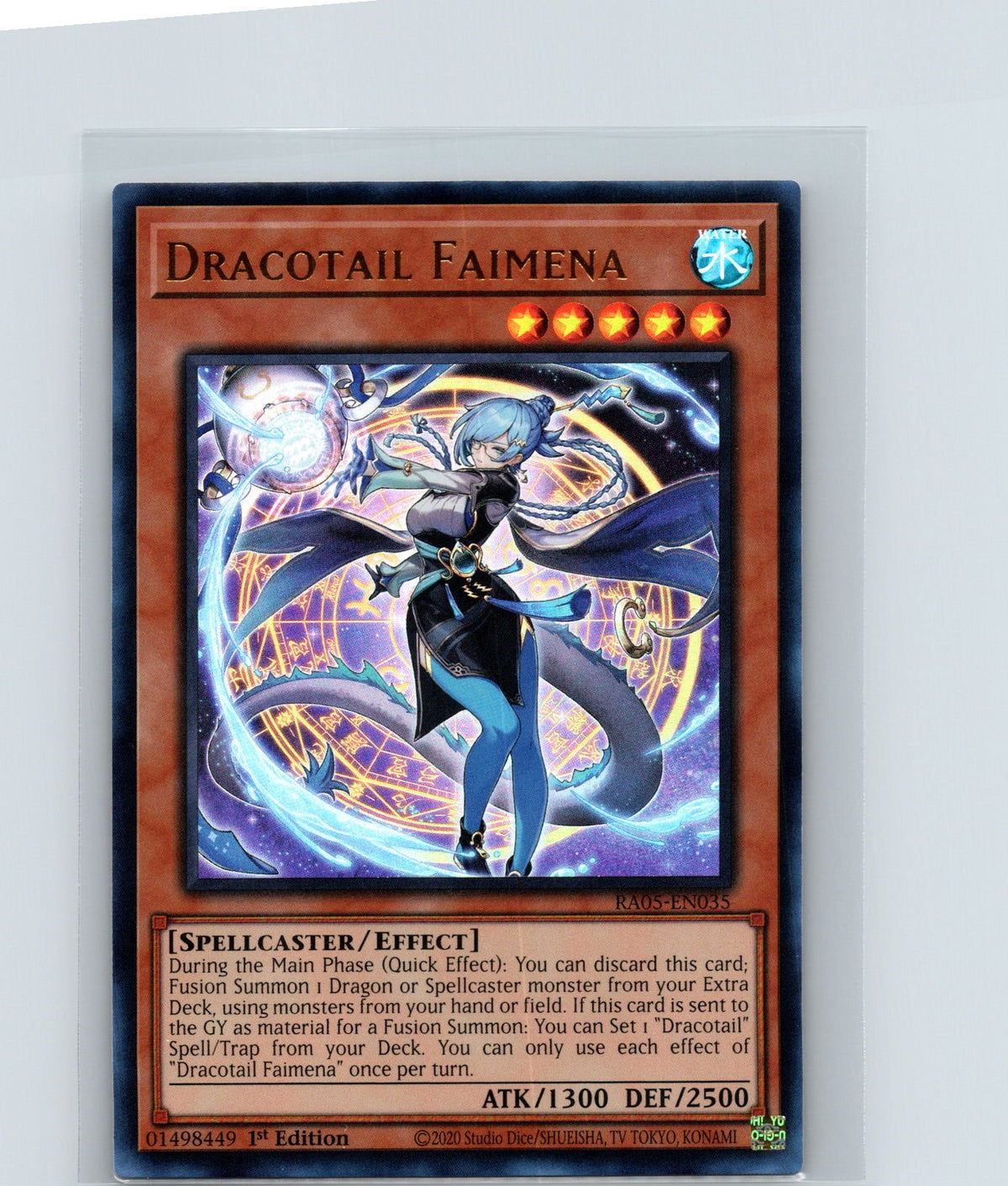 Dracotail Faimena 1st Edition Ultra Rare Rarity Collection 5 RA05-EN035 NM
