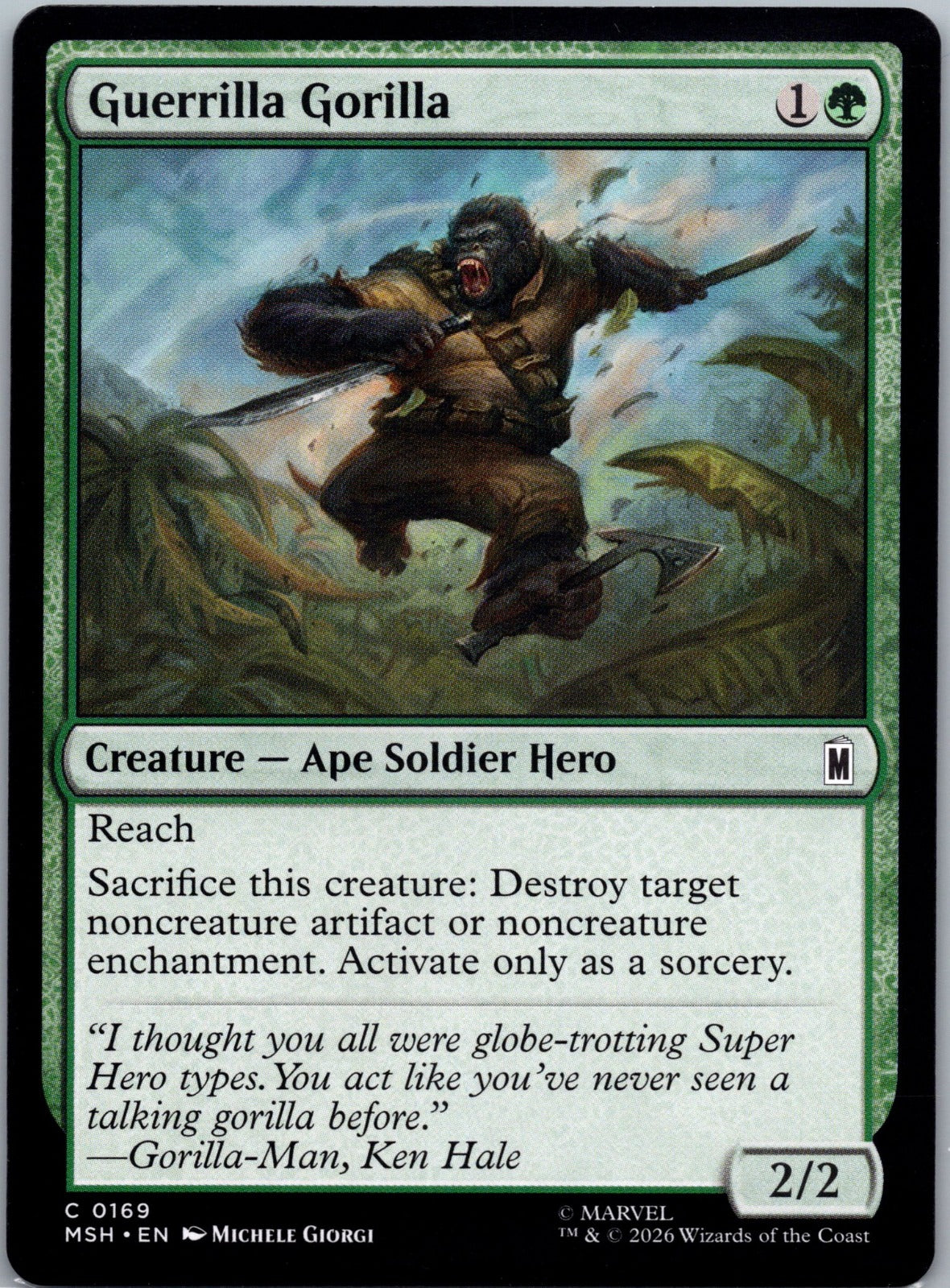 Guerrilla Gorilla C Marvel Super Heroes 169 NM