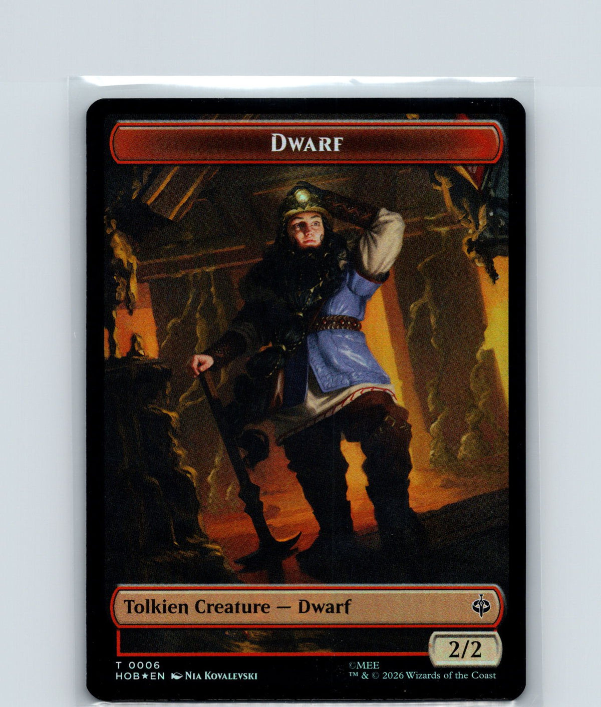 Human Soldier // Dwarf Double-Sided Token T The Hobbit 2 // 6 NM