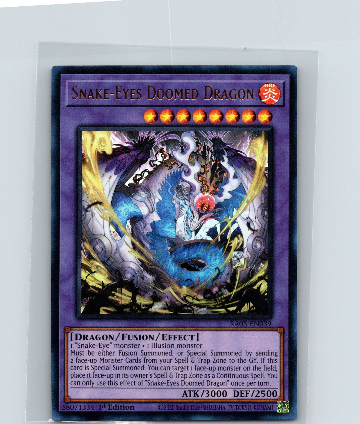 Snake-Eyes Doomed Dragon 1st Edition Ultra Rare RA05-EN039 NM