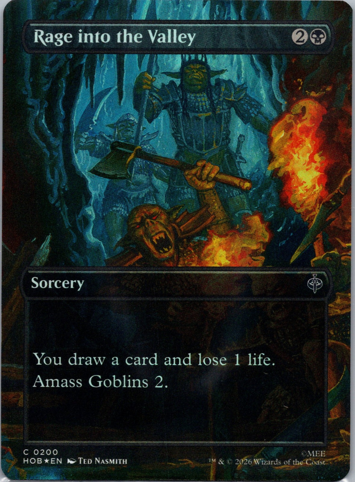 Rage into the Valley (Borderless) Foil C The Hobbit 200 NM