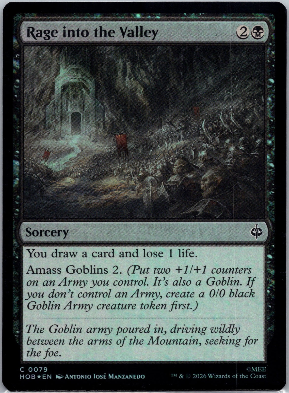 Rage into the Valley Foil C The Hobbit 79 NM