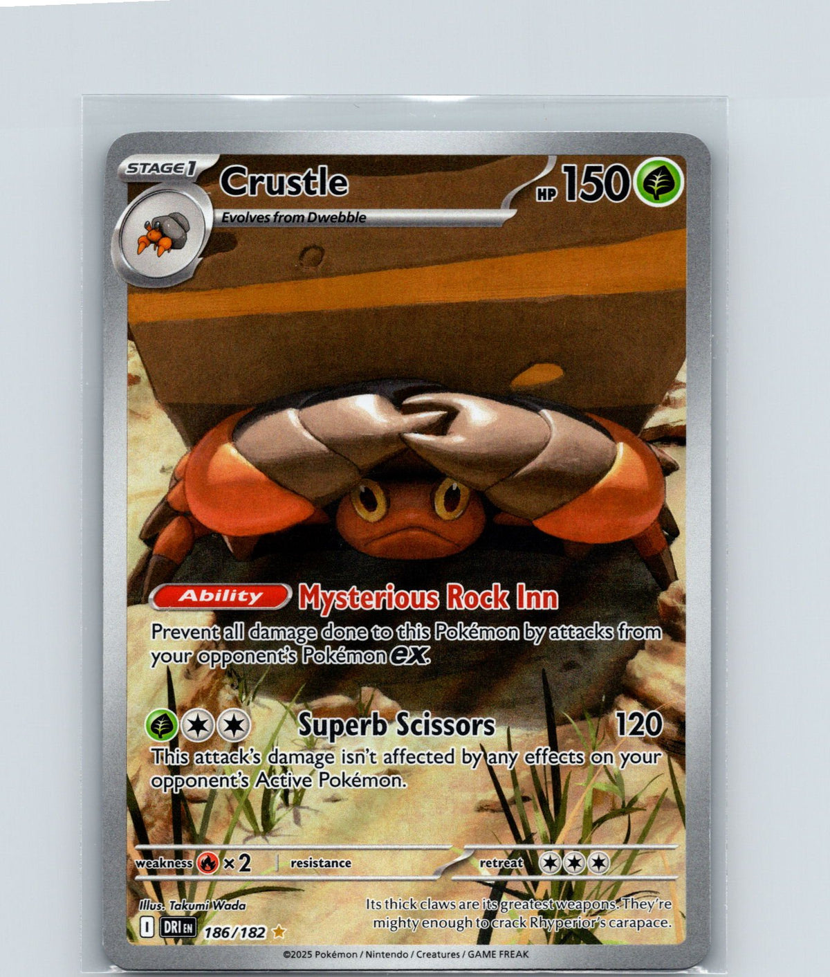 Crustle Holo Illustration Rare SV10: Destined Rivals 186/182 NM