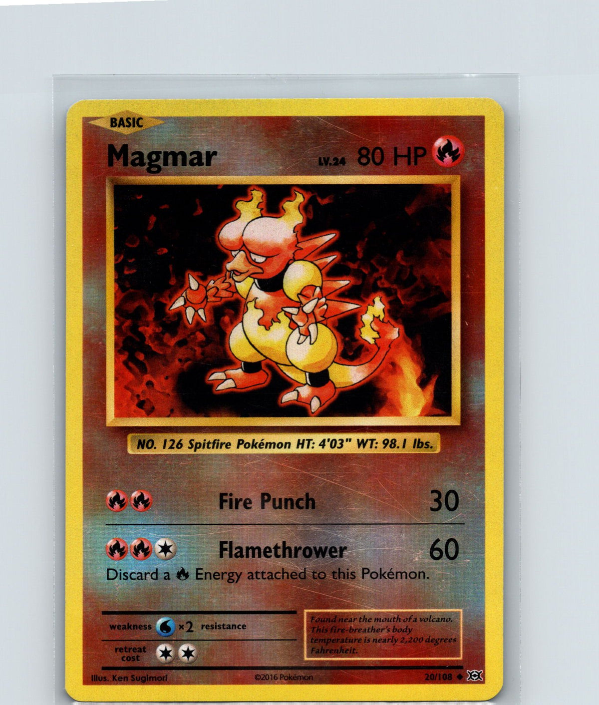Magmar Reverse Holo Uncommon XY - Evolutions 20/108 MP