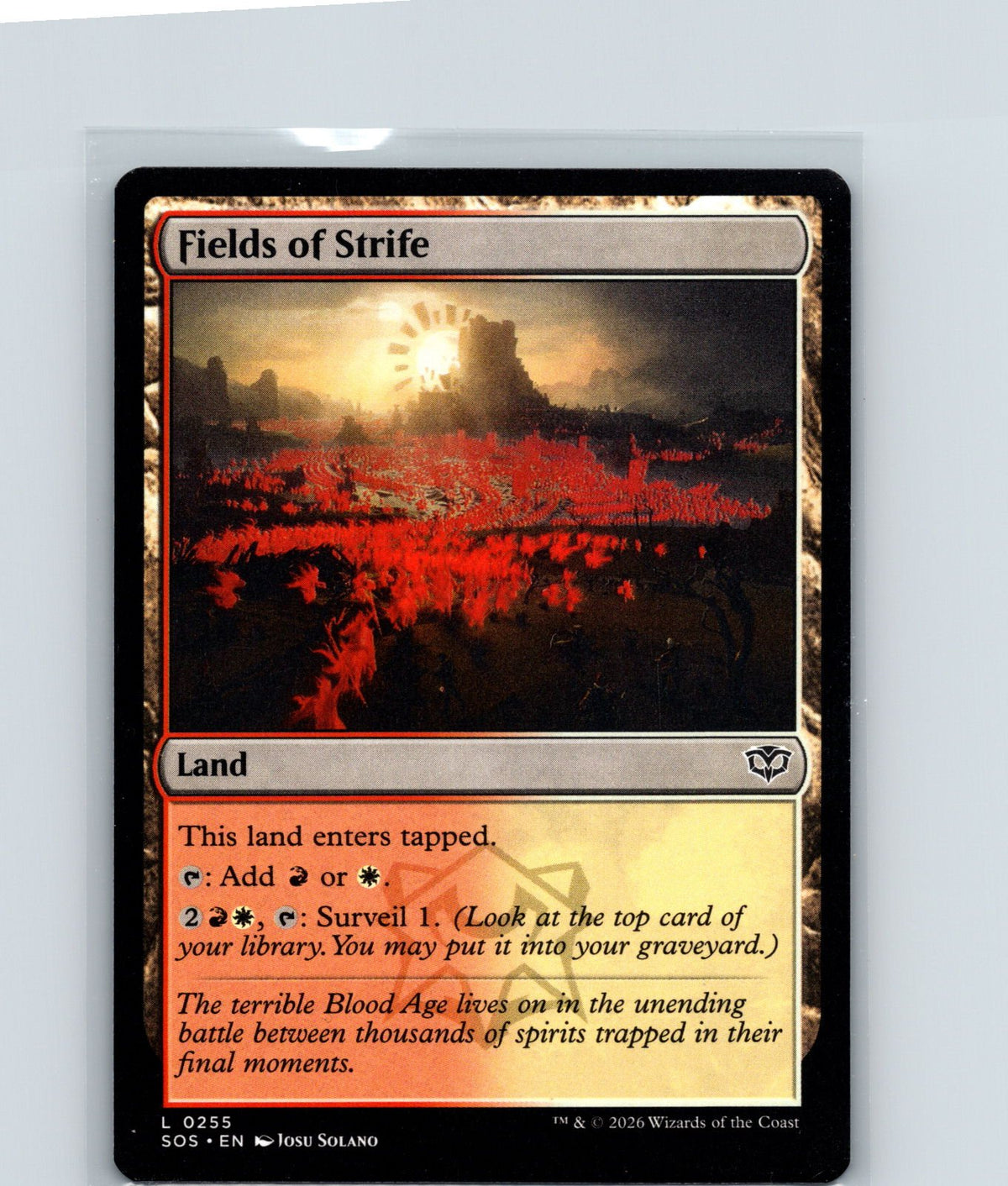 Fields of Strife L Secrets of Strixhaven 255 NM