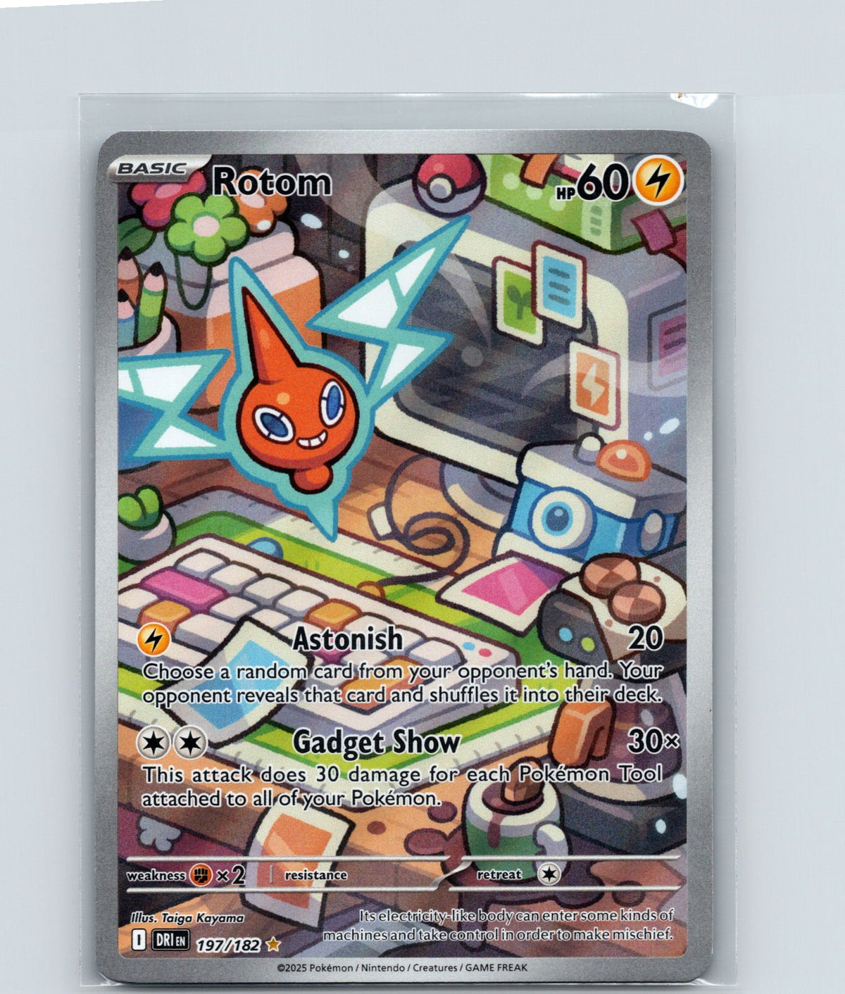 Rotom Holo Illustration Rare SV10: Destined Rivals 197/182 NM