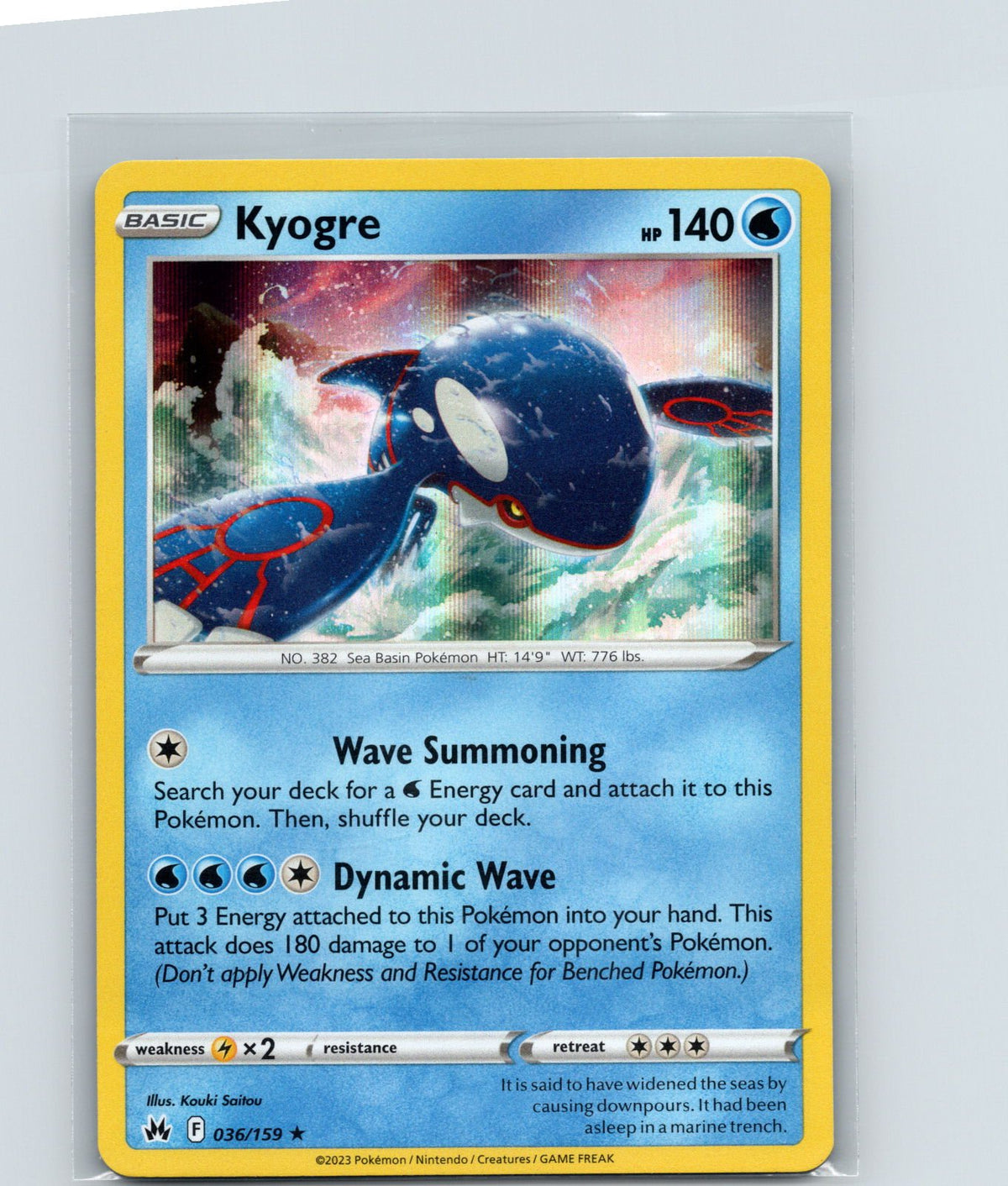 Kyogre (Pixel Holo) Holo Rare Miscellaneous Cards & Products 036/159 NM