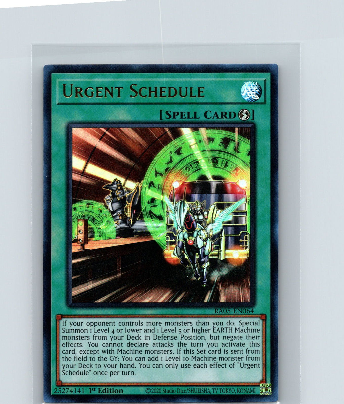 Urgent Schedule 1st Edition Ultra Rare Rarity Collection 5 RA05-EN064 NM