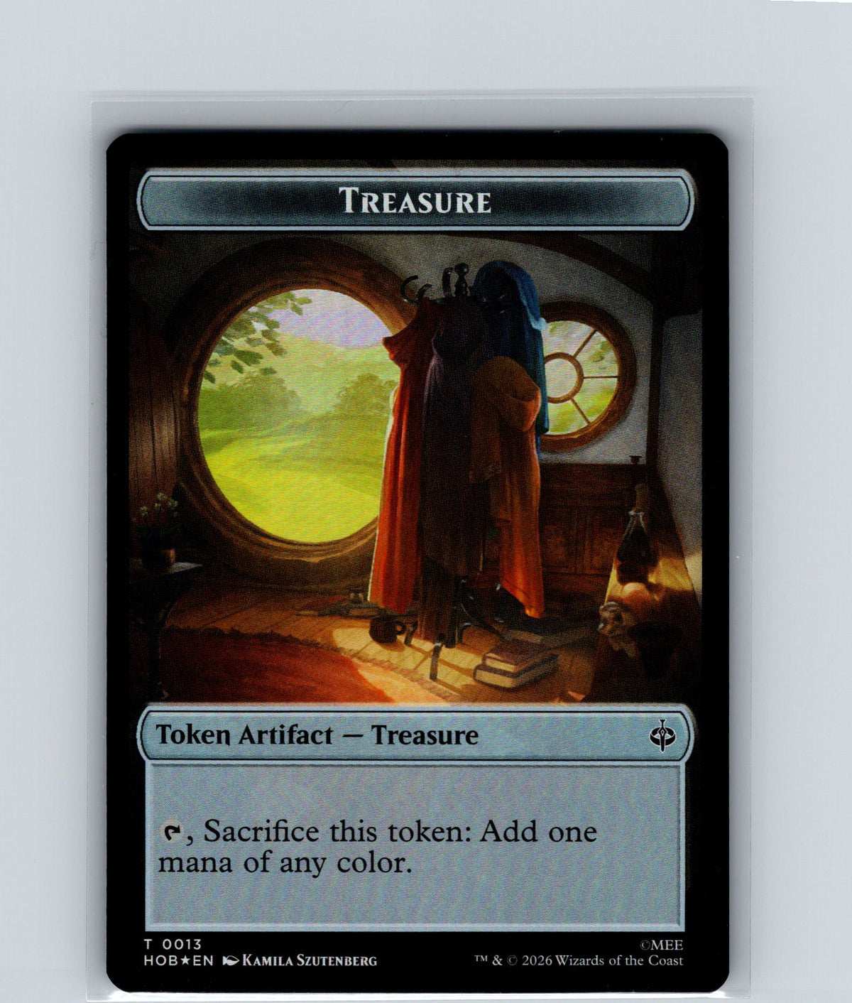 Elf // Treasure (0013) Double-Sided Token Foil T The Hobbit 8 // 13 NM