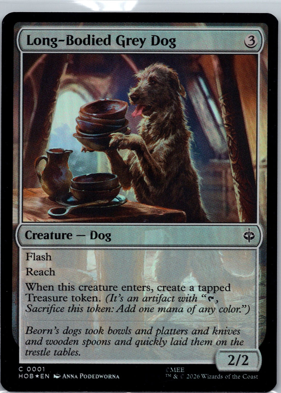 Long-Bodied Grey Dog Foil C The Hobbit 1 NM