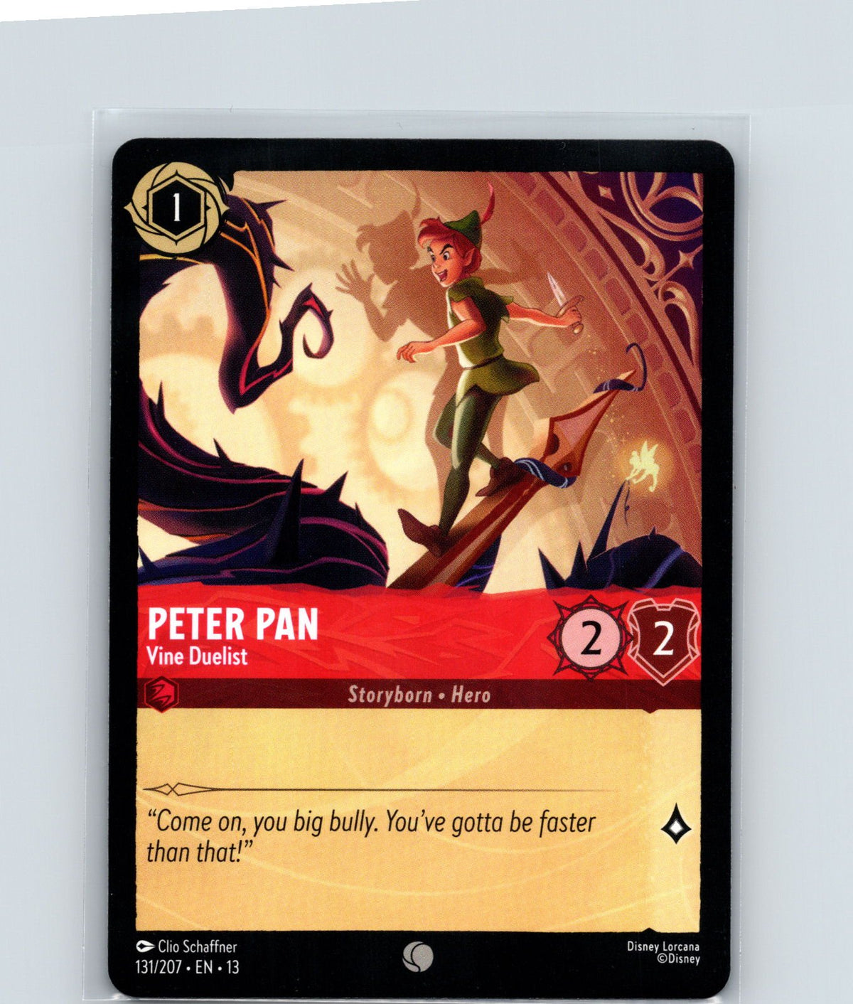Peter Pan - Vine Duelist Common Attack of the Vine! 131/207 NM