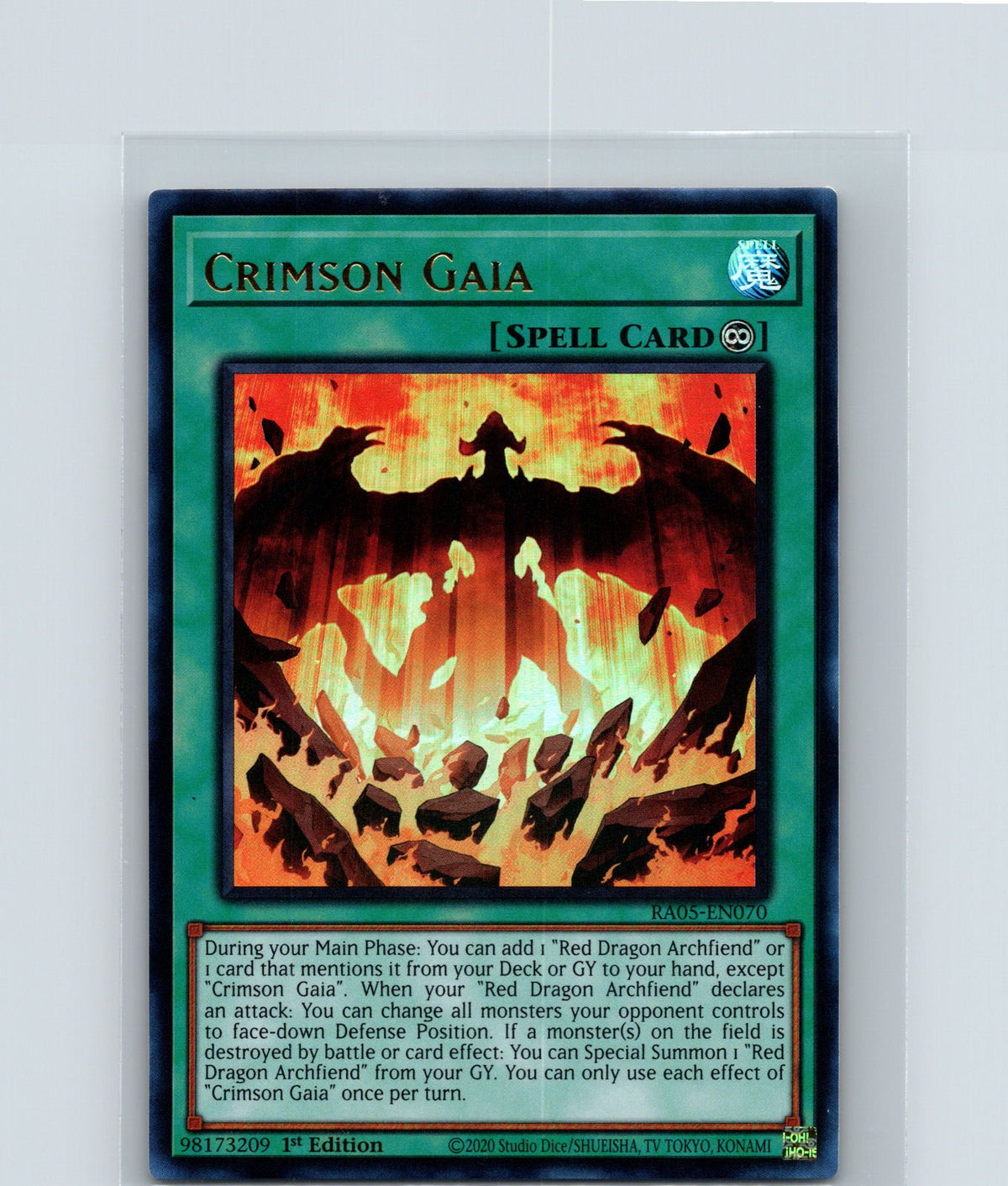 Crimson Gaia 1st Edition Ultra Rare Rarity Collection 5 RA05-EN070 NM