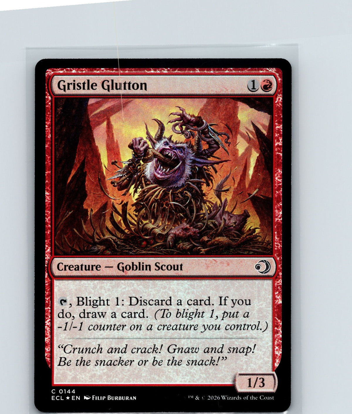 Gristle Glutton Foil C Lorwyn Eclipsed 144 NM