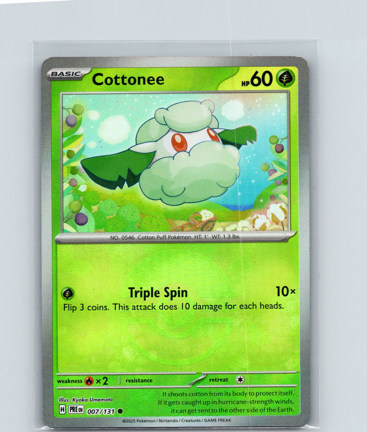 Cottonee (Poke Ball Pattern) Holo Common SV: Prismatic Evolutions 007/131 NM