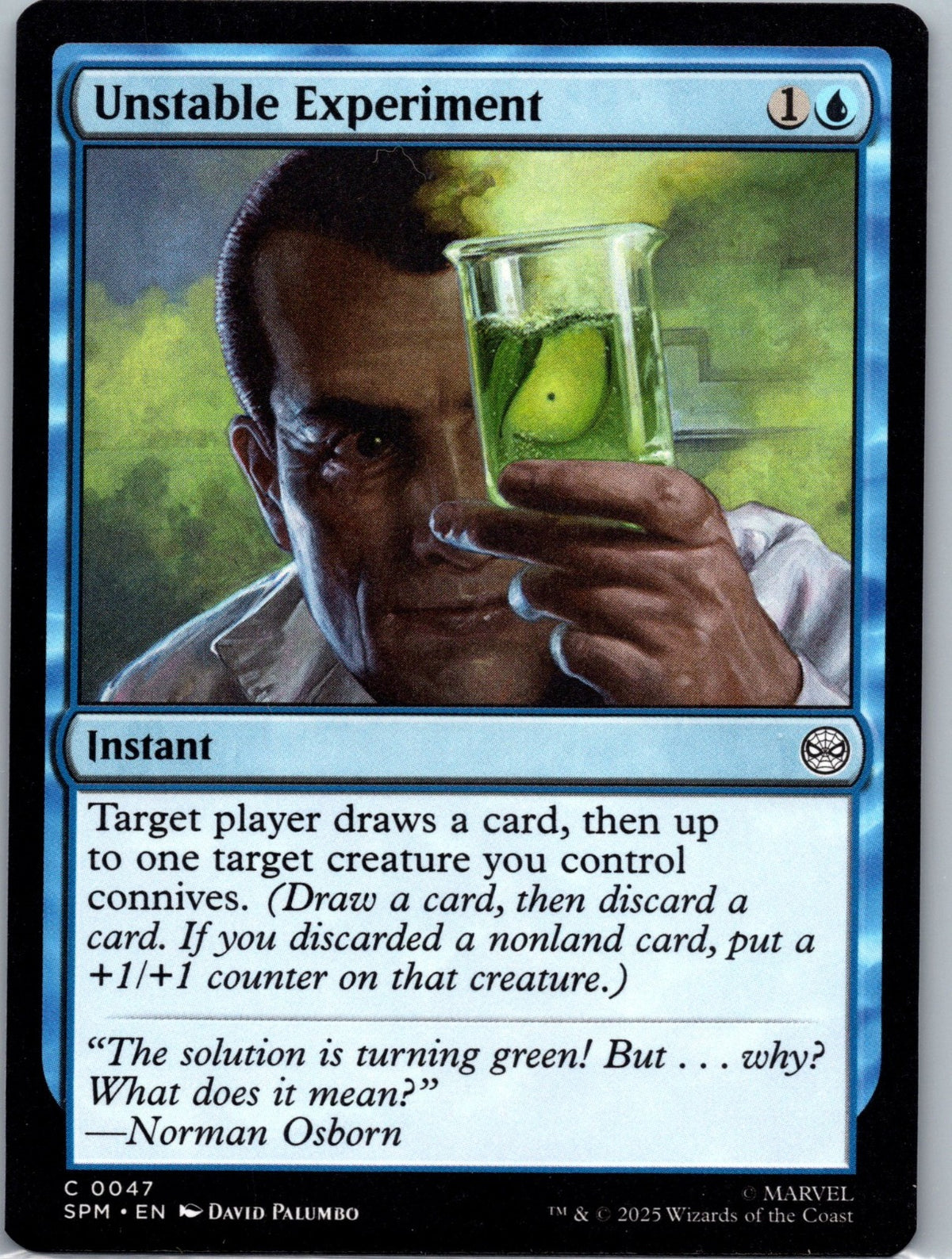 Unstable Experiment C Marvel's Spider-Man 47 NM