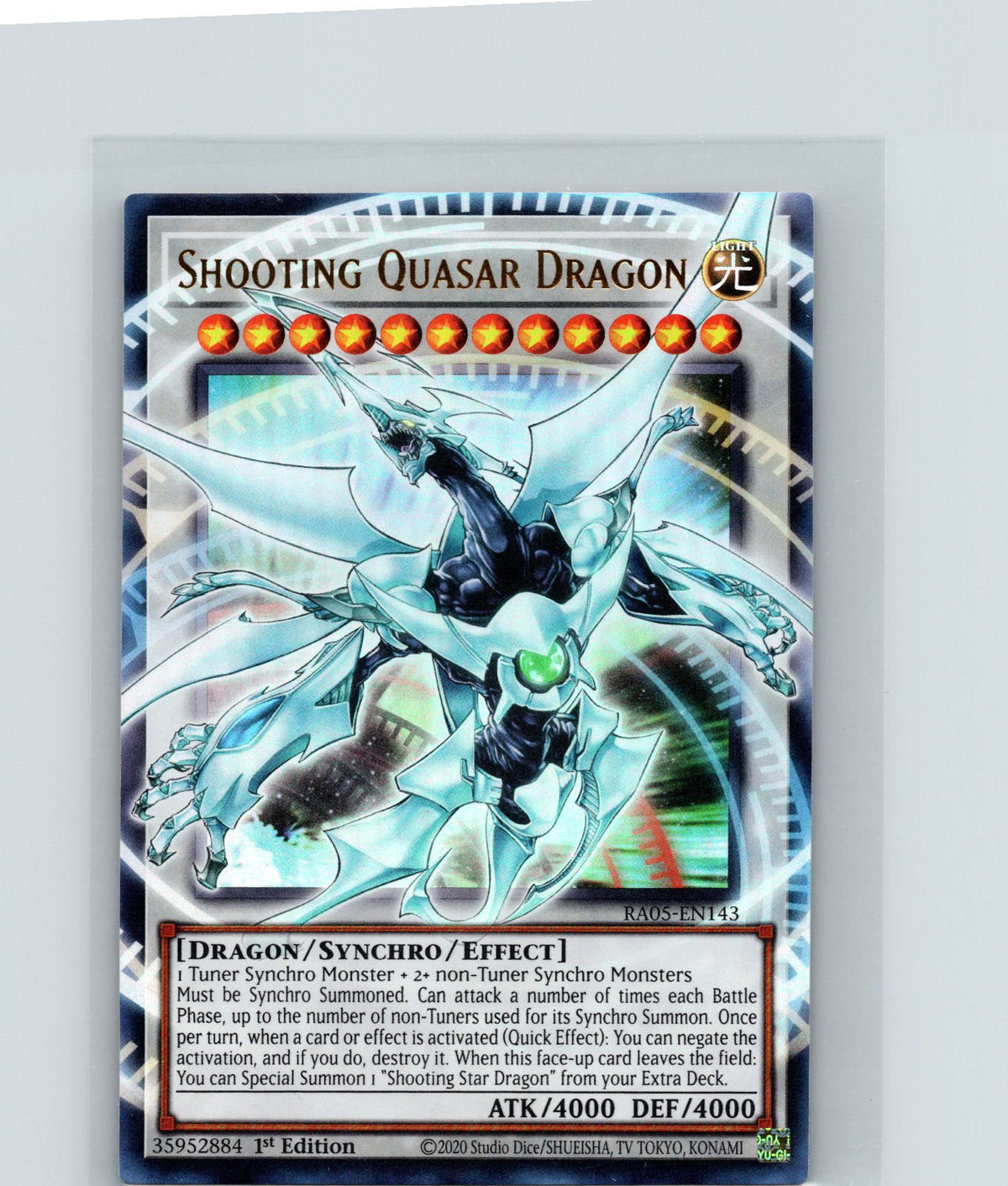 Shooting Quasar Dragon 1st Edition Ultra Rare Rarity Collection 5 RA05-EN143 NM