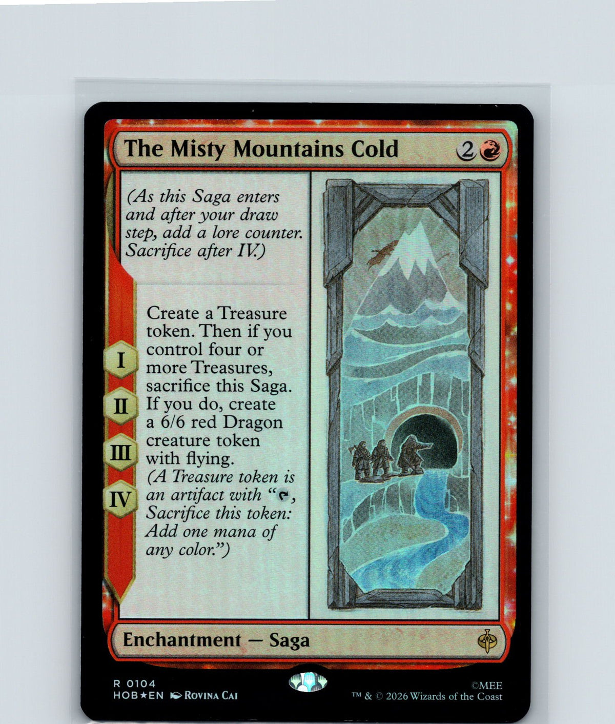 The Misty Mountains Cold Foil R The Hobbit 104 NM