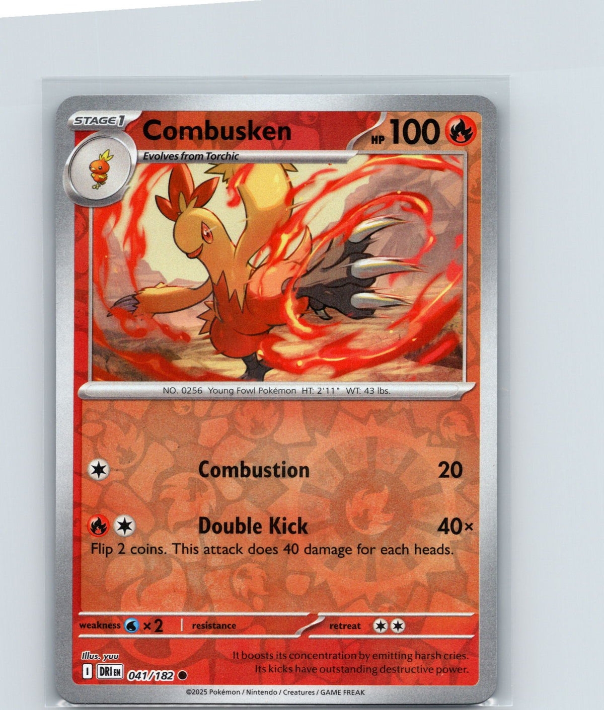 Combusken Reverse Holo Common SV10: Destined Rivals 041/182 NM