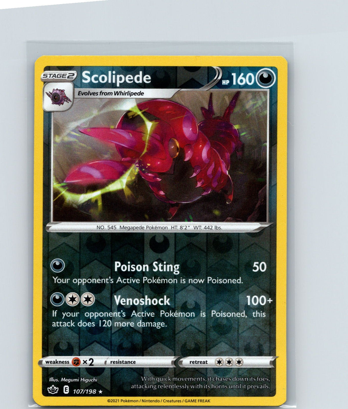 Scolipede Rare SWSH06: Chilling Reign 107/198 NM