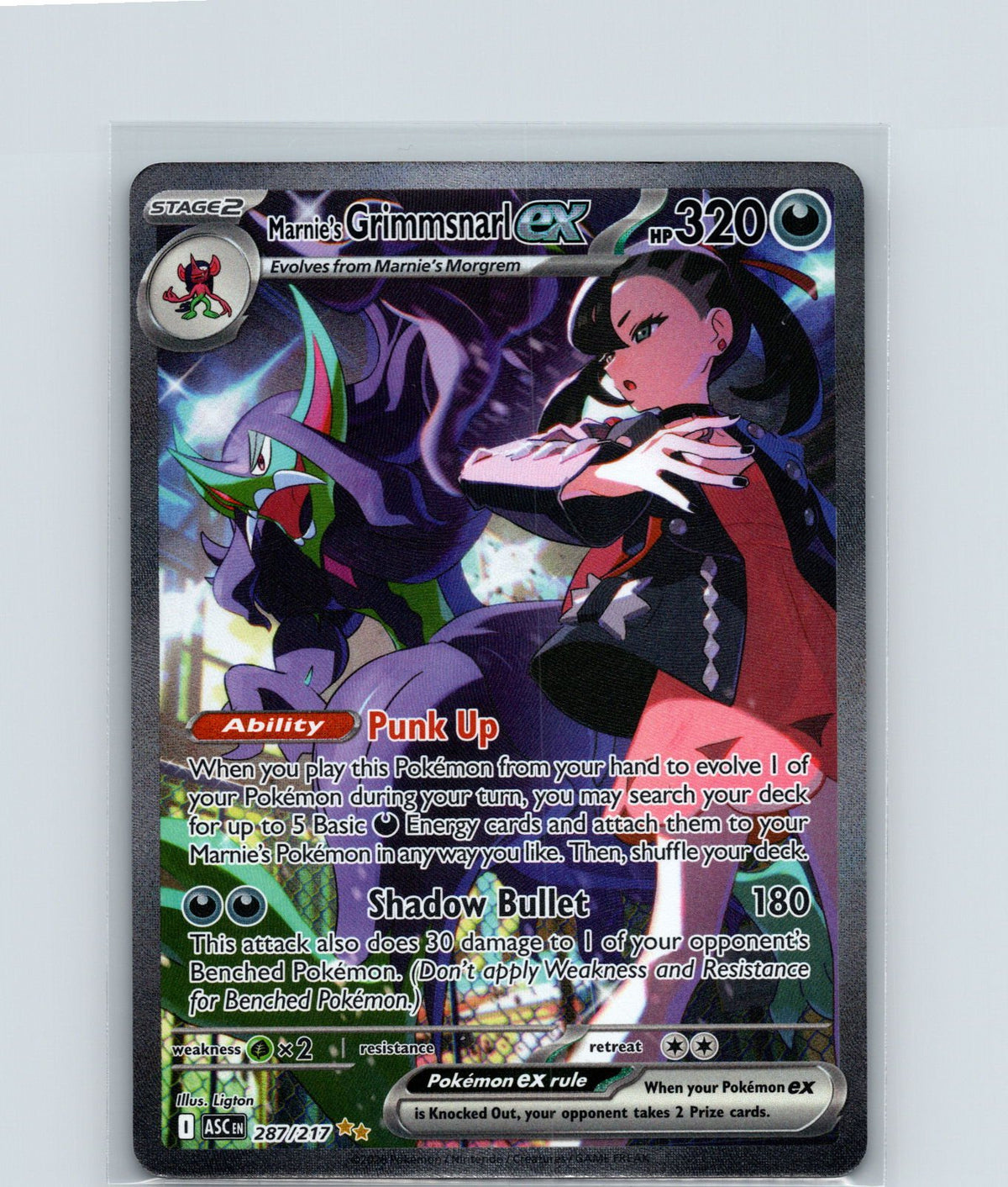 Marnie's Grimmsnarl ex Holo Special Illustration Rare Ascended Heroes 287/217 NM