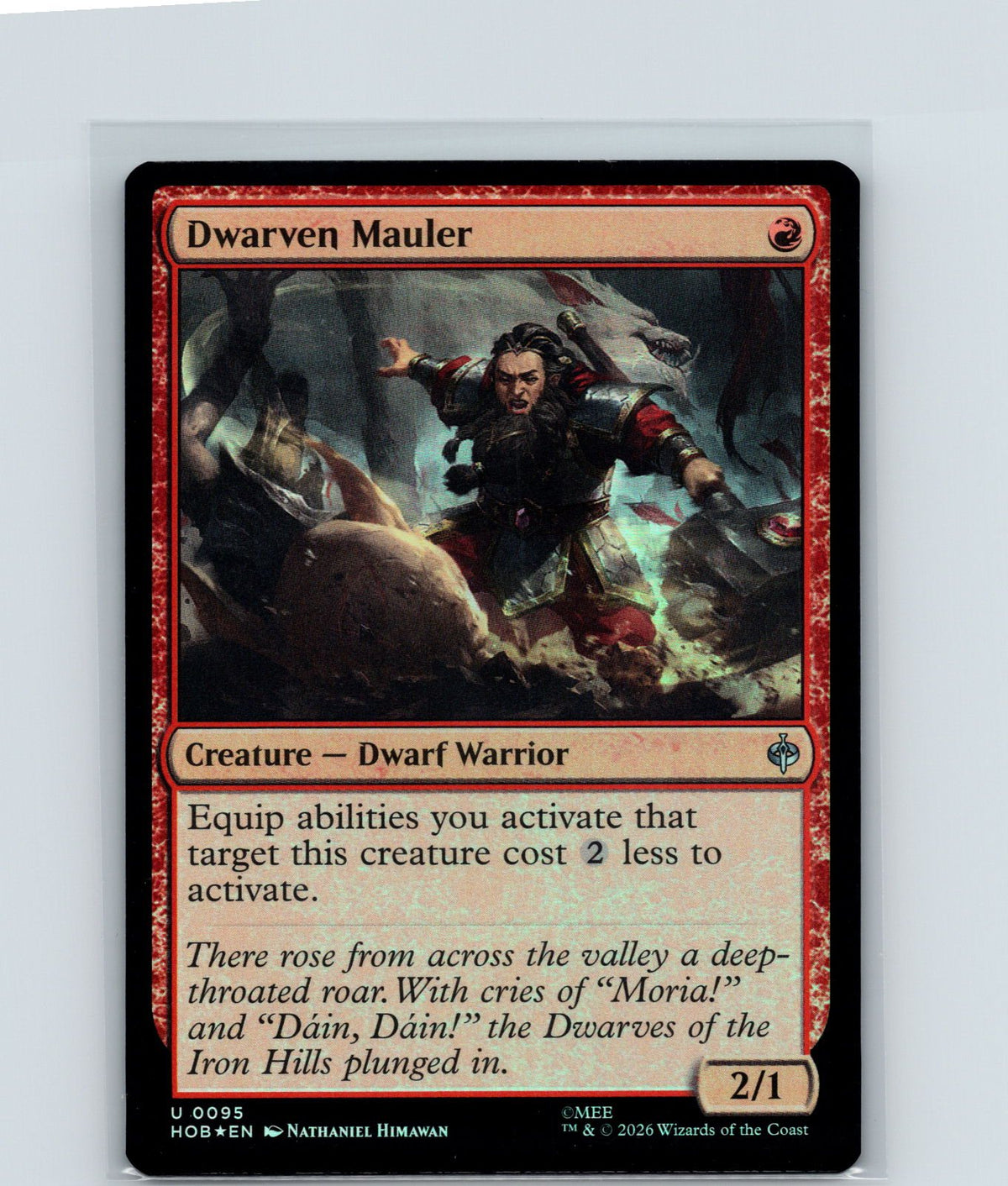 Dwarven Mauler Foil U The Hobbit 95 NM