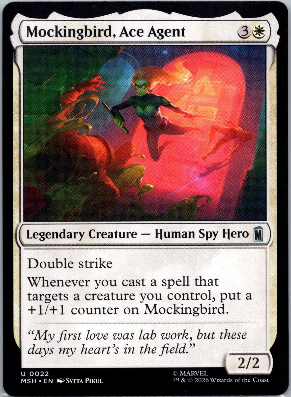 Mockingbird, Ace Agent U Marvel Super Heroes 22 NM