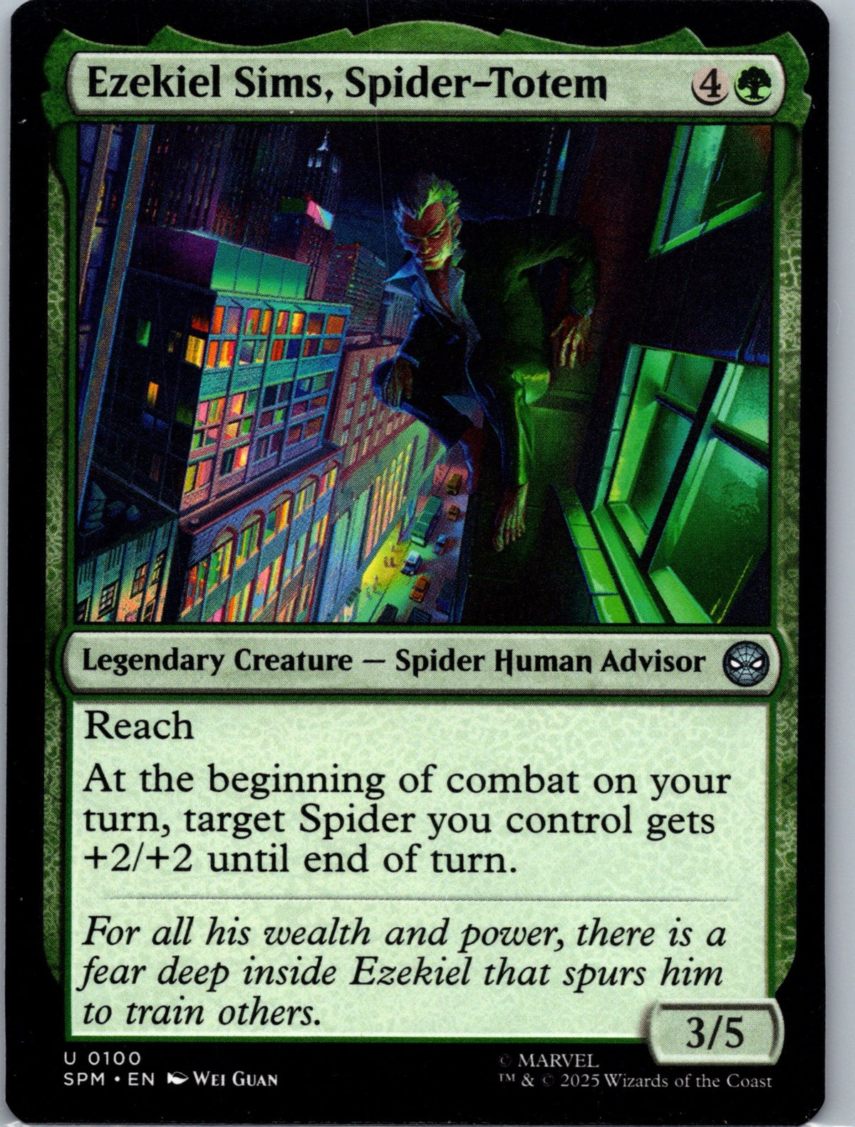 Ezekiel Sims, Spider-Totem U Marvel's Spider-Man 100 NM