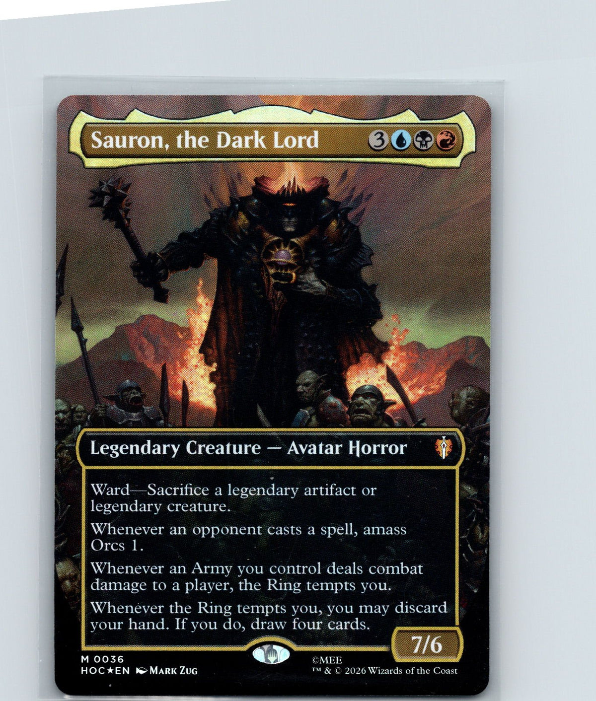 Sauron, the Dark Lord (Borderless) Foil M The Hobbit: Eternal-Legal 36 NM