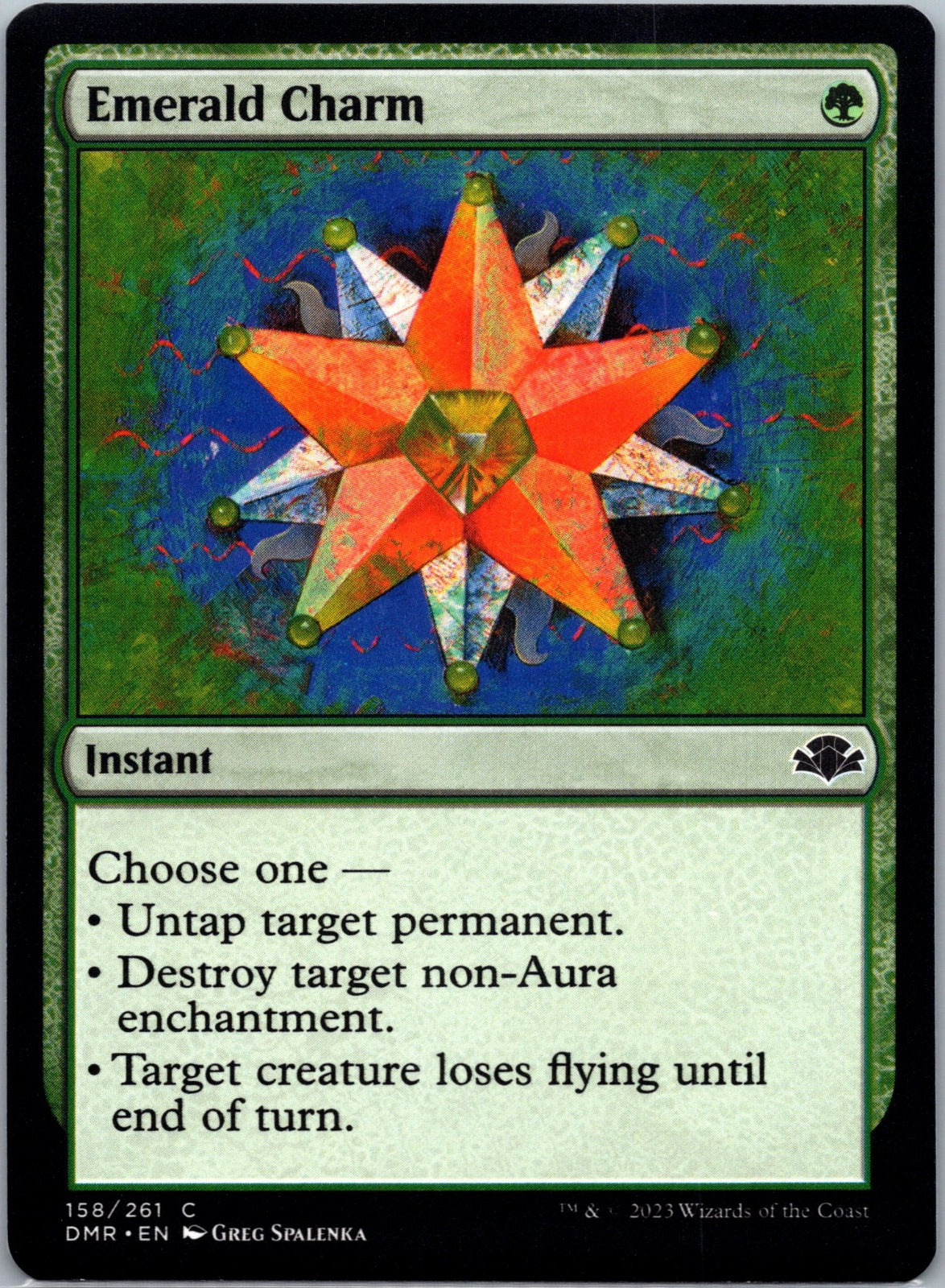 Emerald Charm C Dominaria Remastered 158 NM