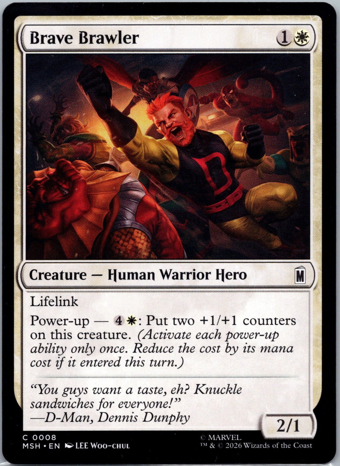 Brave Brawler C Marvel Super Heroes 8 NM