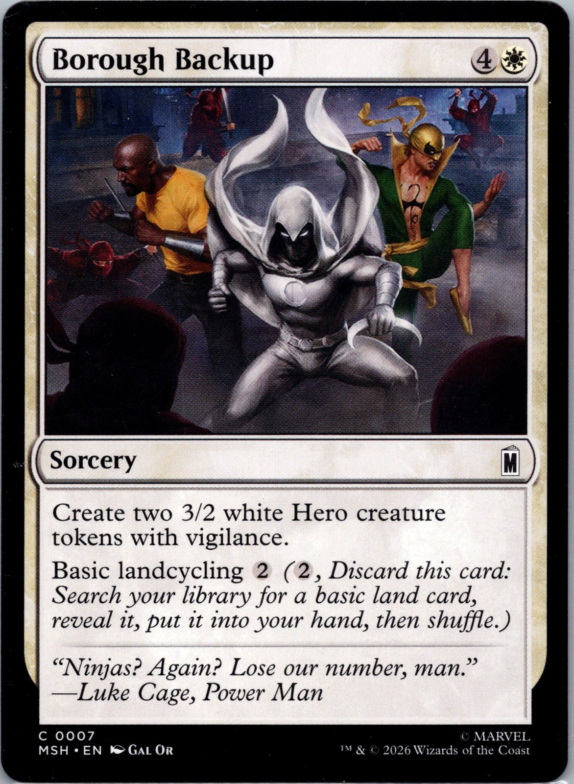 Borough Backup C Marvel Super Heroes 7 NM
