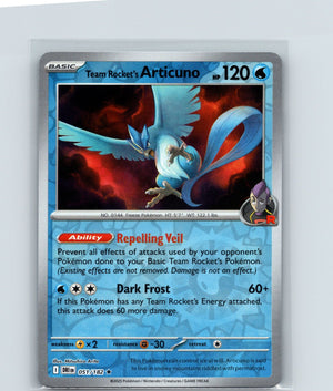 Team Rocket's Articuno Reverse Holo Rare SV10: Destined Rivals 051/182 NM