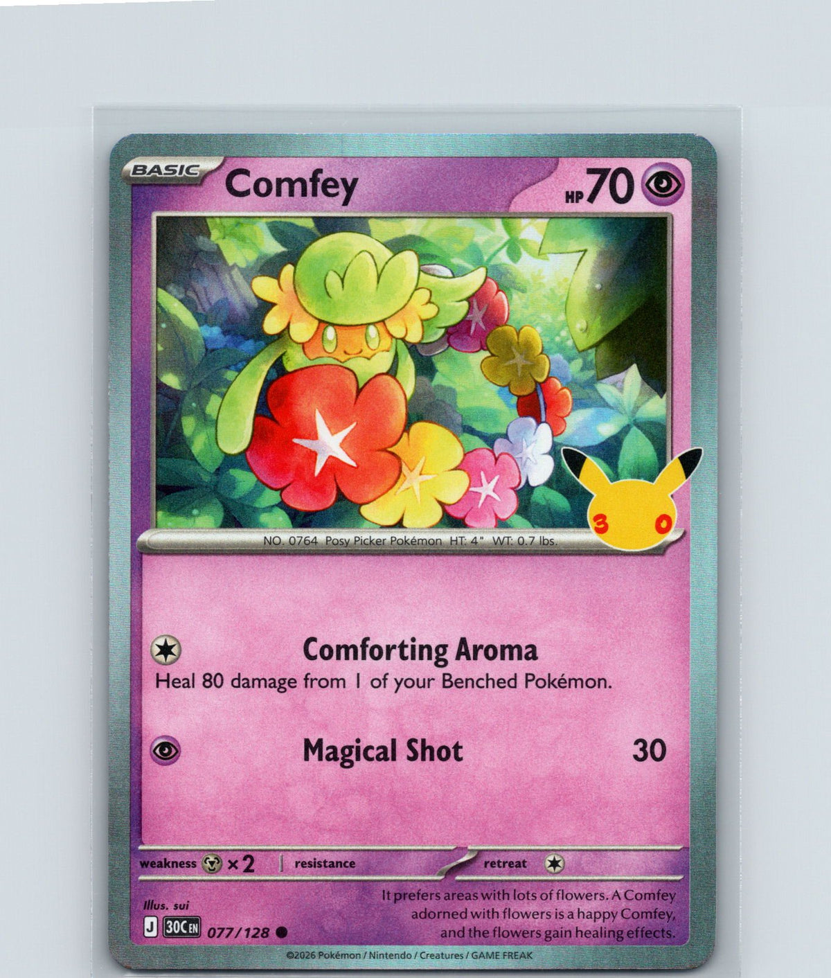 Comfey Holo Common ME: 30th Celebration 077/128 NM