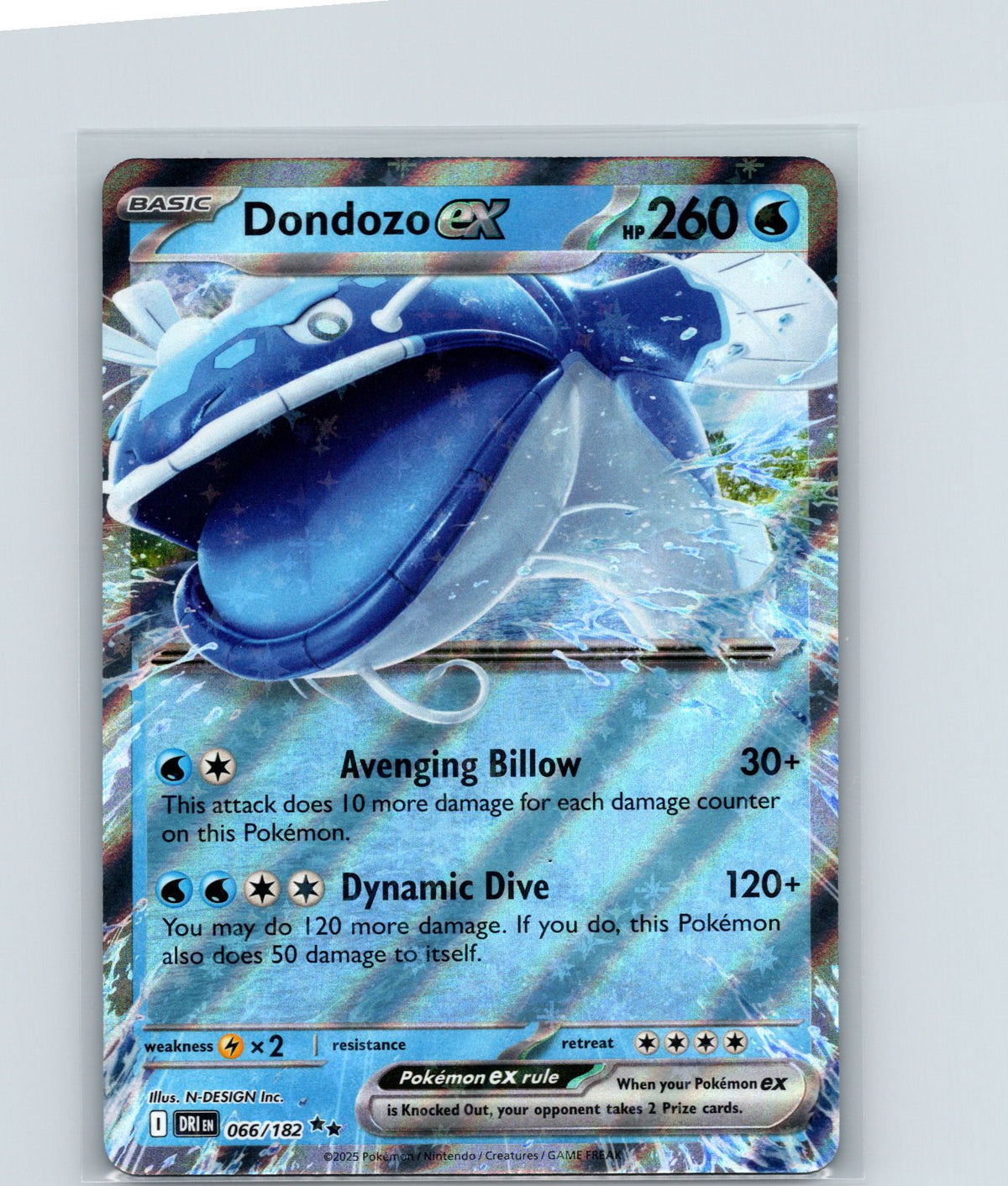 Dondozo ex Holo Double Rare SV10: Destined Rivals 066/182 NM