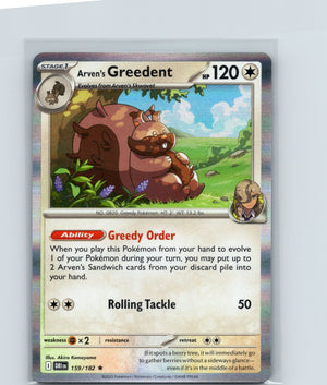 Arven's Greedent Holo Rare SV10: Destined Rivals 159/182 NM