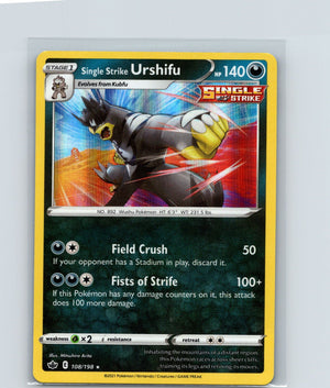 Single Strike Urshifu Holo Rare SWSH06: Chilling Reign 108/198 NM