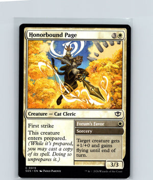 Honorbound Page C Secrets of Strixhaven 19 NM