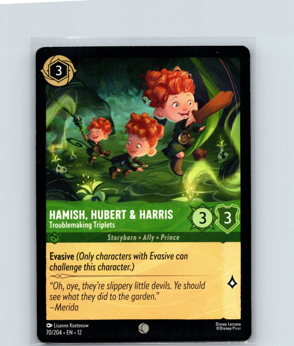 Hamish, Hubert & Harris - Troublemaking Triplets Common Wilds Unknown 70/204 NM
