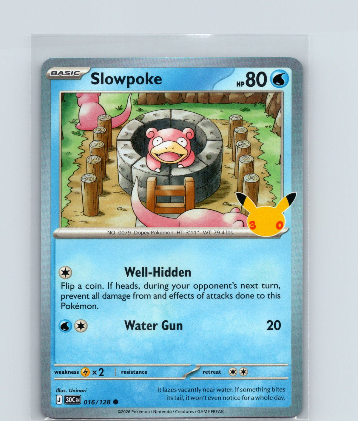 Slowpoke Holo Common ME: 30th Celebration 016/128 NM