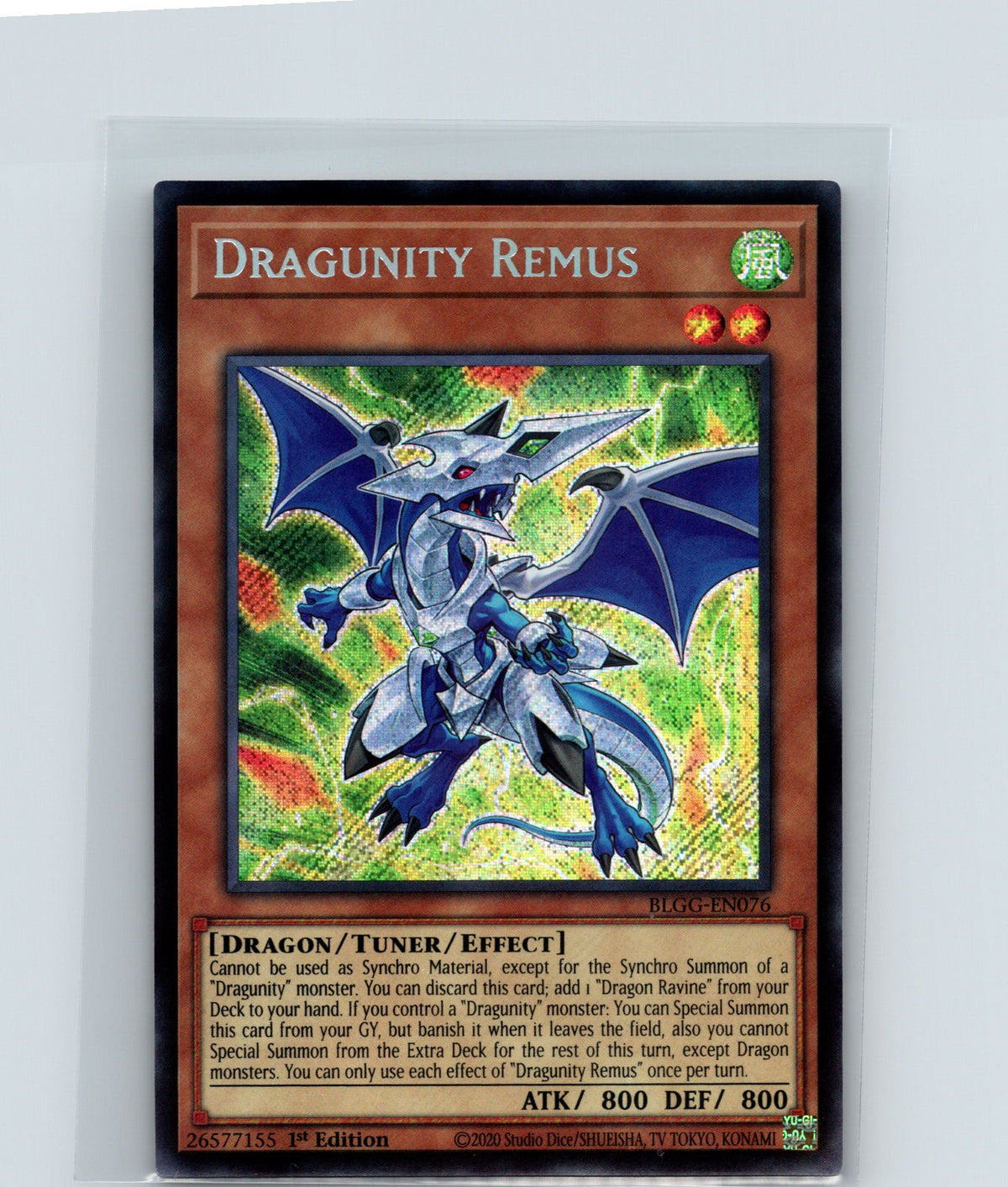 Dragunity Remus 1st Edition Secret Rare BLGG-EN076 NM