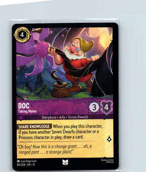 Doc - Taking Notes Uncommon Wilds Unknown 40/204 NM