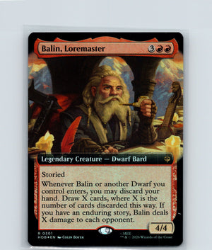 Balin, Loremaster (Extended Art) Foil R The Hobbit 301 NM