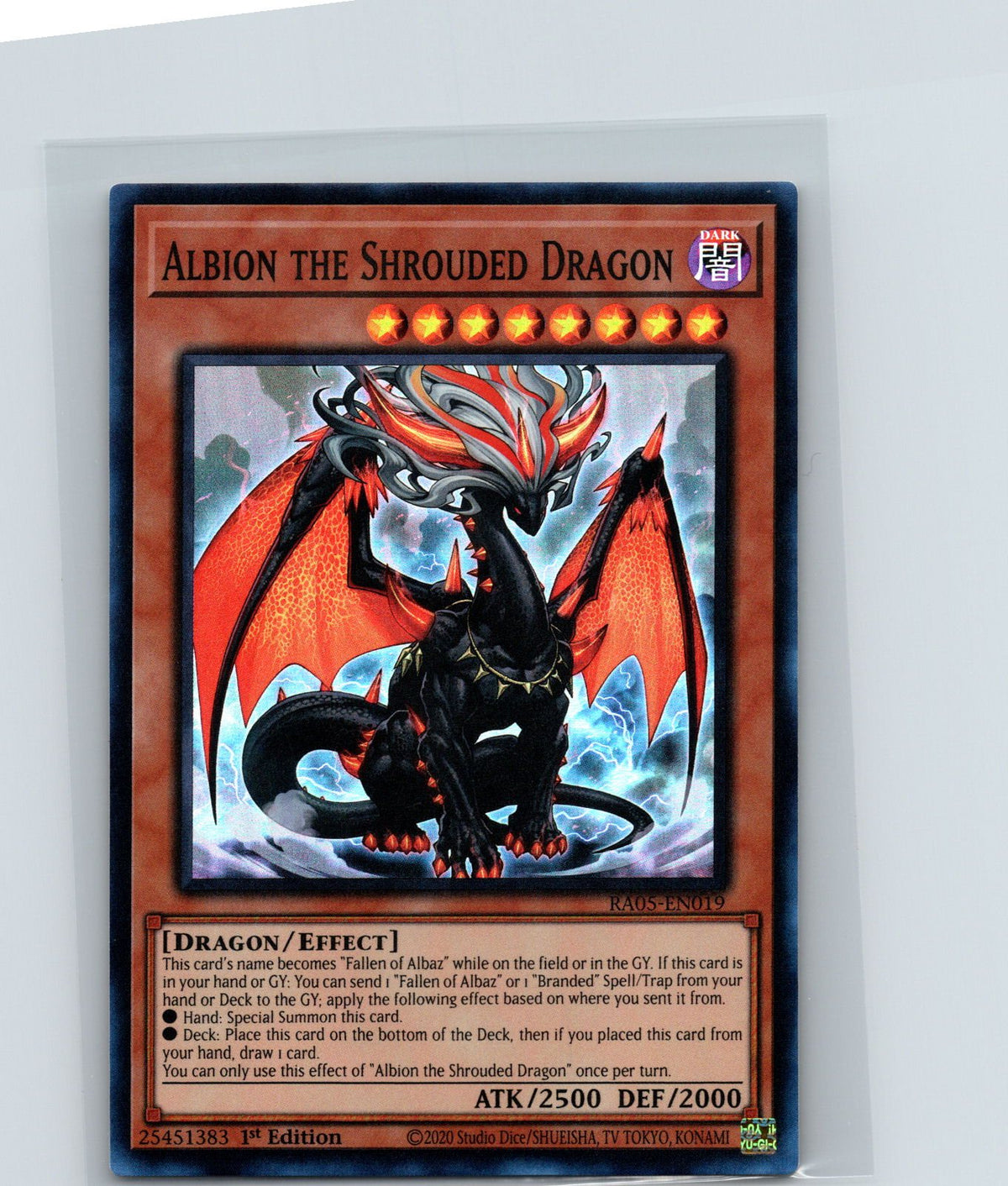 Albion the Shrouded Dragon Super Rare Rarity Collection 5 RA05-EN019 NM