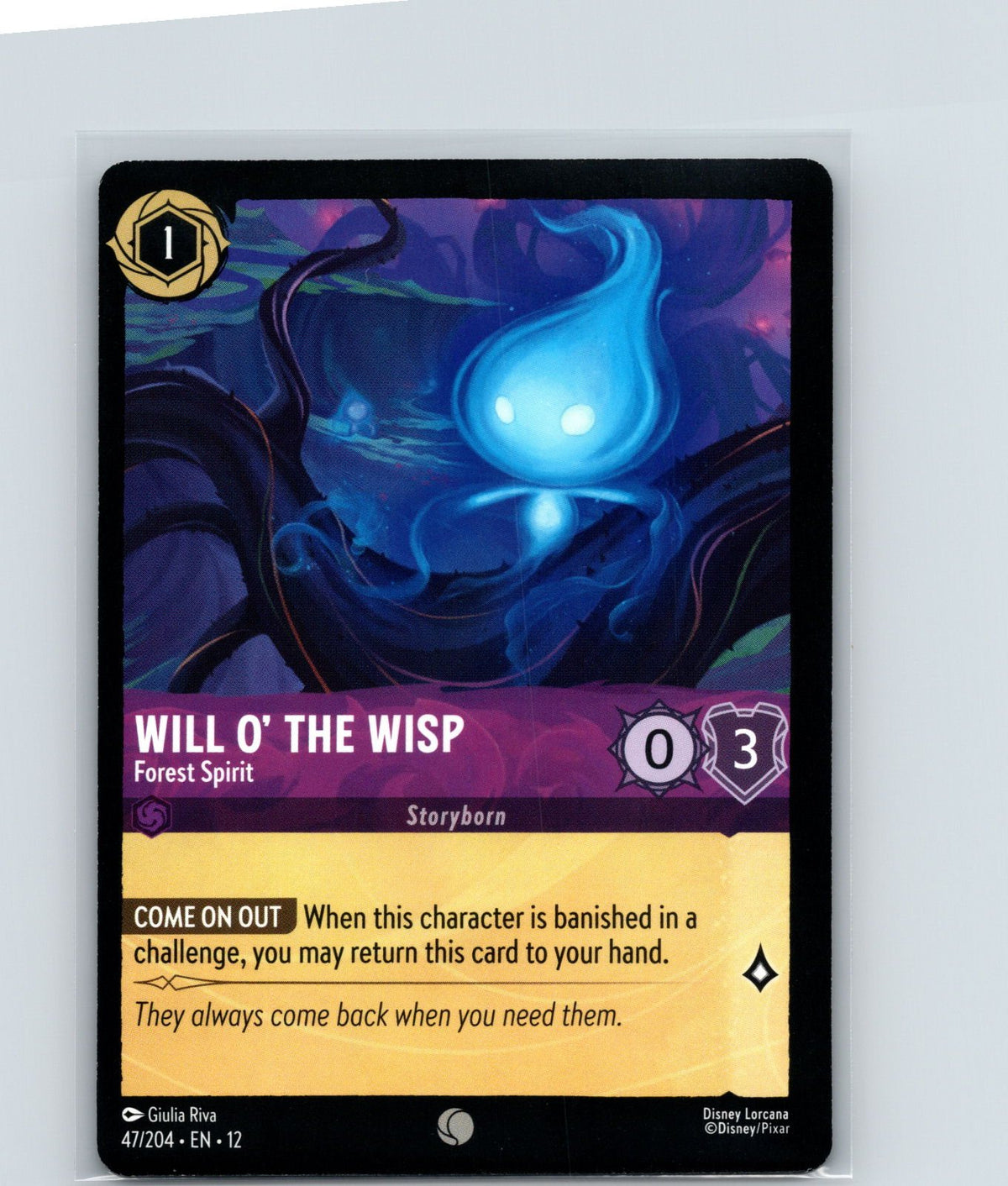 Will o' the Wisp - Forest Spirit Common Wilds Unknown 47/204 NM