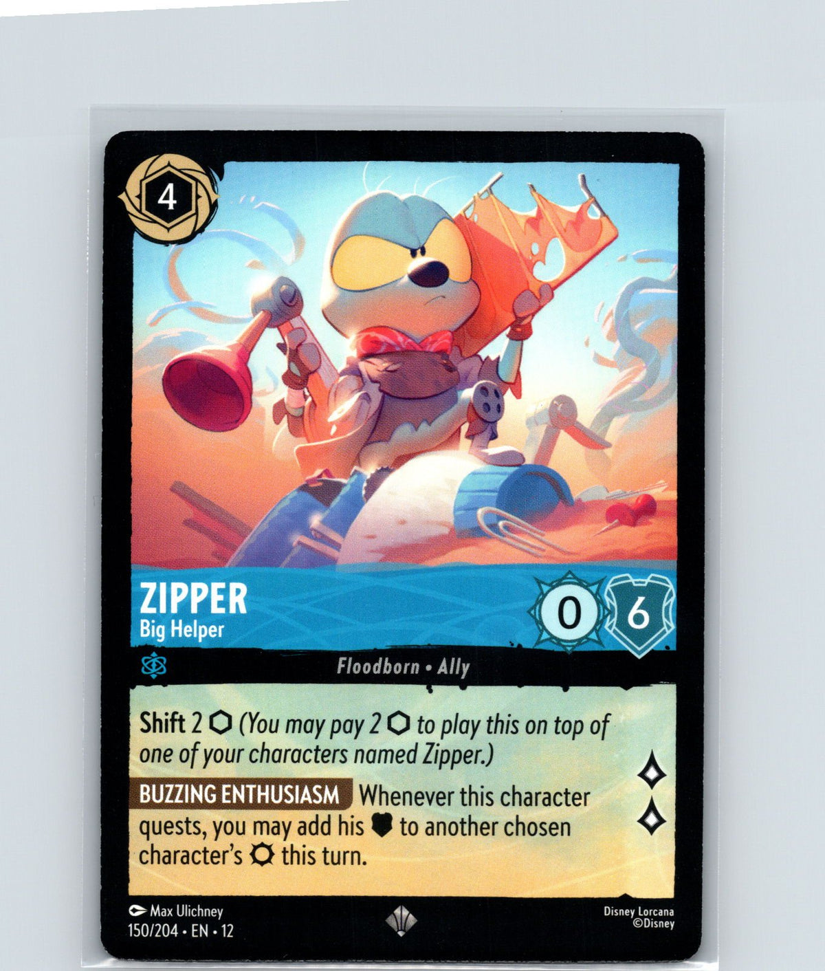 Zipper - Big Helper Super Rare Wilds Unknown 150/204 NM