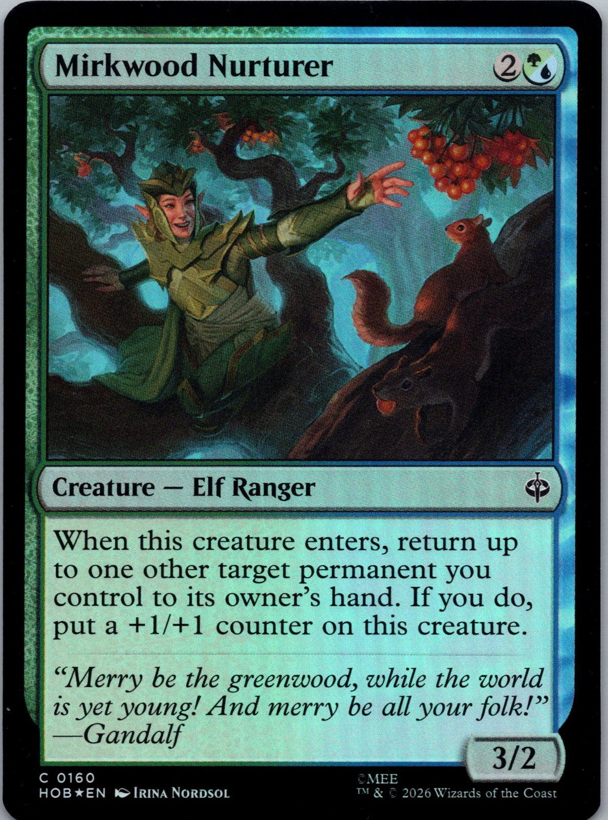 Mirkwood Nurturer Foil C The Hobbit 160 NM