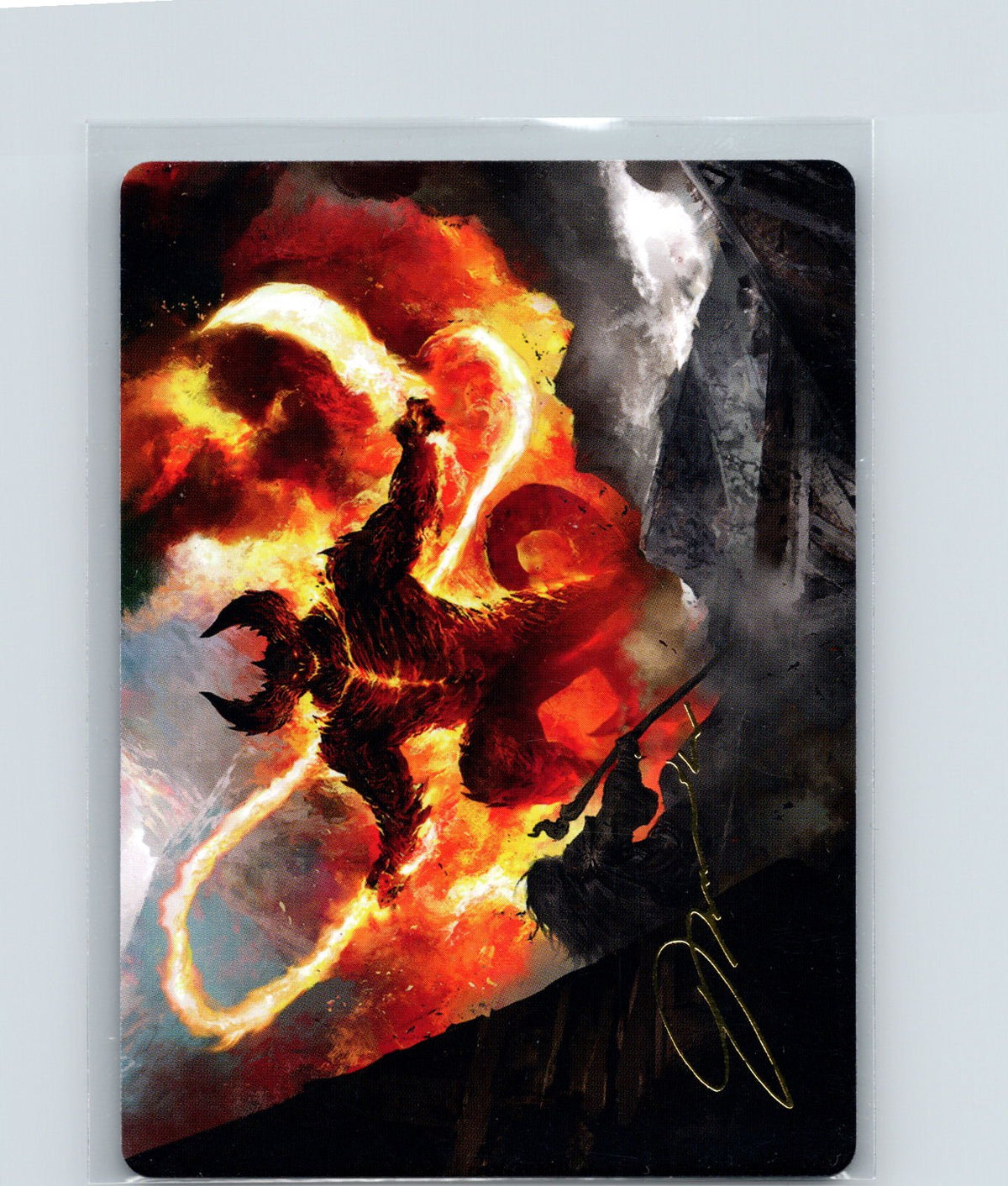 The Balrog, Flame of Udun Art Card (Gold-Stamped Signature) S Art Series 36 NM