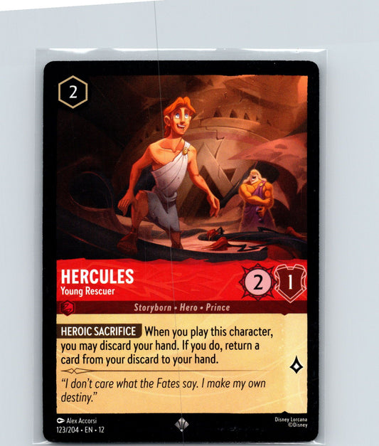 Hercules - Young Rescuer Super Rare Wilds Unknown 123/204 NM