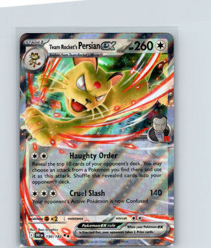 Team Rocket's Persian ex Holo Double Rare SV10: Destined Rivals 150/182 NM